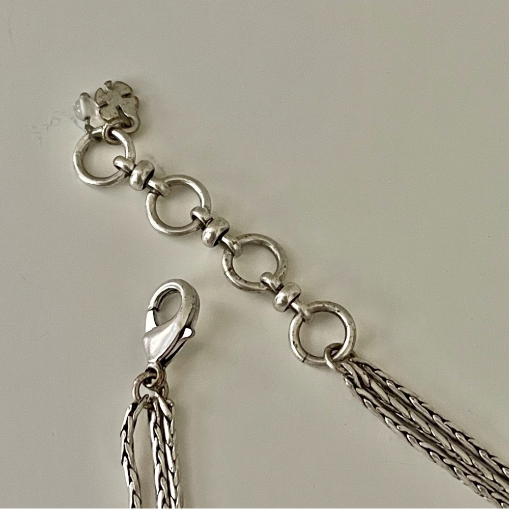 Lucky Brand Silver Tone Hammered Metal Statement Necklace - Picture 7 of 10
